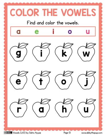 Find vowels: Free online game .